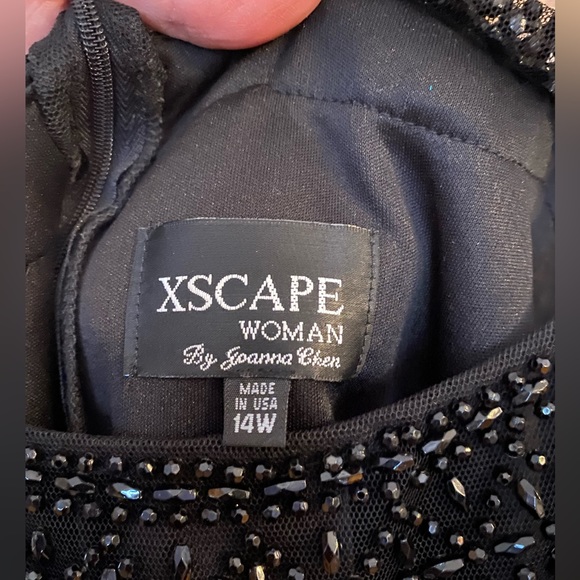 Xscape Woman by Joanna Chen cocktail dress with beading and gathering - Picture 3 of 5